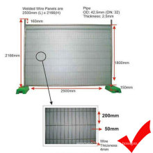 Galvanized Temporary Fence with Strong Feet